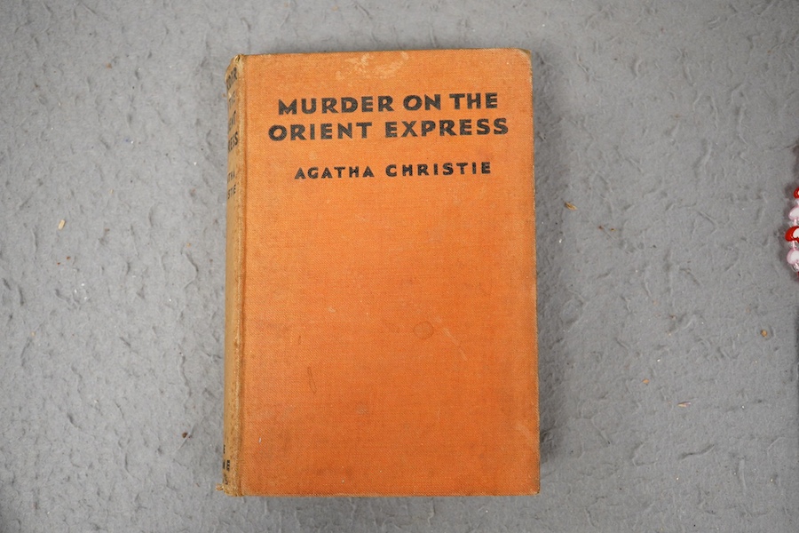 Christie, Agatha - Murder on the Orient Express, 1st edition, original full orange cloth, front board and spine lettered in black, two pages of adverts at end, The Crime Club, London, 1934.